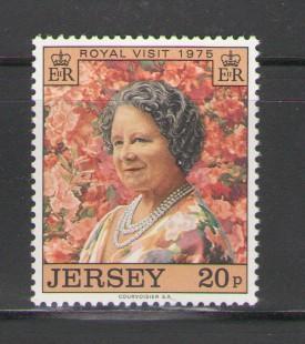 Jersey Sc 128 1975 Queen Mother visit stamp mint NH