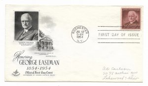 US 1062 (Me-3) 3c George Eastman on FDC Artcraft Cachet ECV $6.00