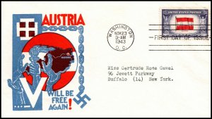 Scott 919 5 Cents Austria Staehle FDC Typed Address Planty 919-18