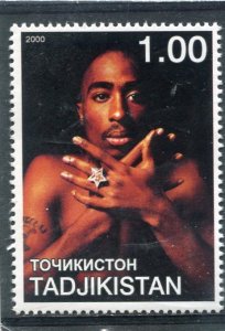 Tajikistan 2000 TU PAC SHAKUR American Hip-Hop 1 value Perforated Mint (NH)