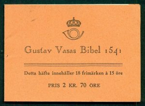 SWEDEN (H57) Scott 316a, 15ore Bibel booklet, VF