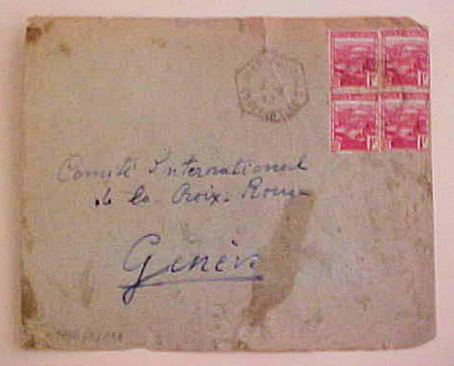 ALGERIA  1943 TO RED CROSS GENEVA  FORT POLIGNAC CENSORED