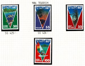 Vanuatu 1986 Tourism  Set of 4 MNH