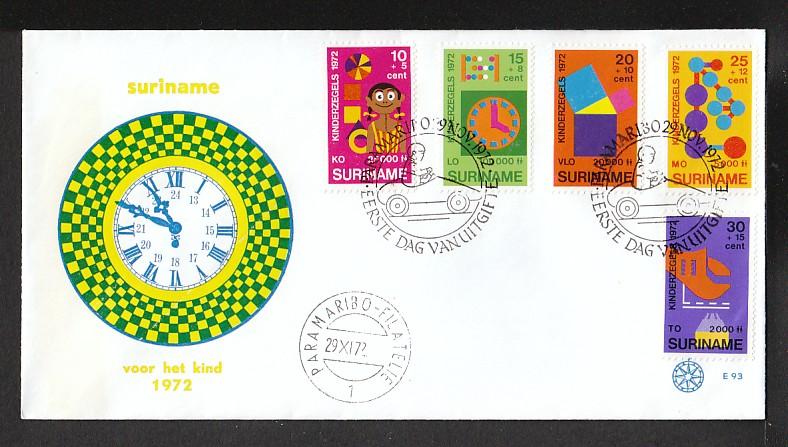 Suriname B187-B191  1972 U/A FDC   