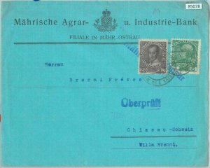 85078 - Czechoslovakia - Postal History - AUSTRIAN stamps on COVER with CENSOR 