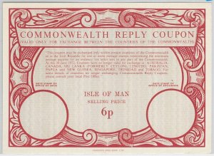 50697 - GB -  COUPON RESPONSE unused COMMONWEALTH model : ISLE of MAN