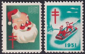 Canada 1951 Christmas seal set MNH**