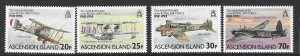 ASCENSION SG595/8 1993 ROYAL AIR FORCE  MNH