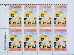 1986 Flowers of Tanzania Aloe Nersium Nymphaea MNH** Sheet X396-