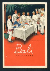 1959 Bali Restaurant Postcard - Amsterdam, Netherlands to Chico, California USA