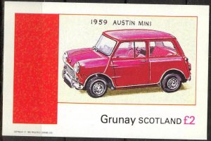 {G022} Grunay Scotland Classic Cars (3) S/S 2£ MNH Cinderella !!