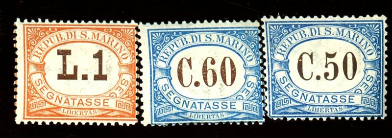 SAN MARINO #J26-8 MINT FINE OG LH Cat $19