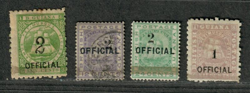 British Guiana Sc#96-102 M+U/H/F, Partial Set, Cv. $735