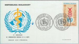 81131 -  MADAGASCAR  - POSTAL HISTORY - FDC COVER  1968  MEDICINE  WHO
