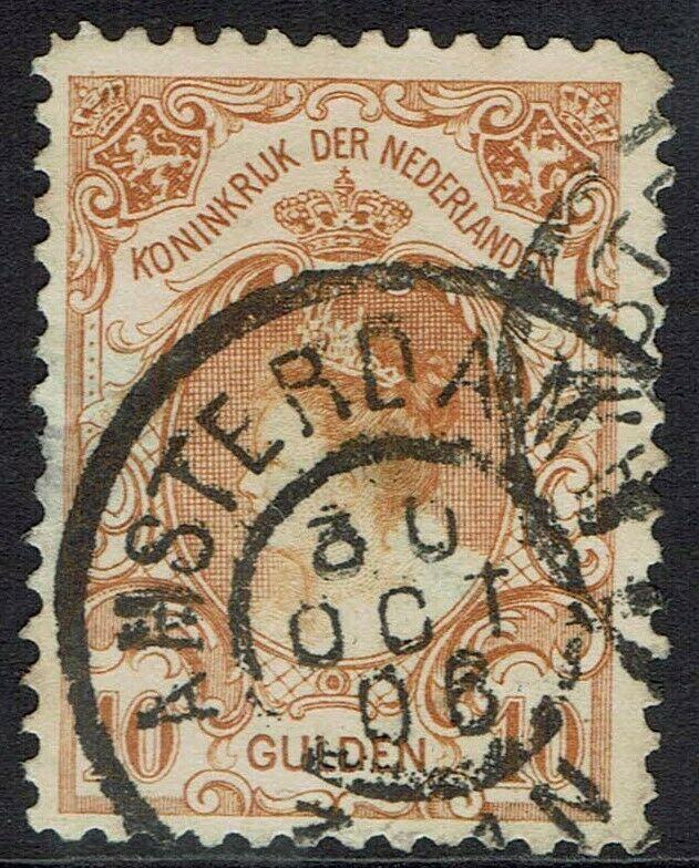 NETHERLANDS 1899 QUEEN 10G USED 