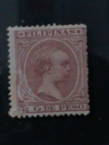 ​CUBA 1890 SC#138 KING ALFONSO XIII-MLH -VF-134 YEARS OLD-RARE