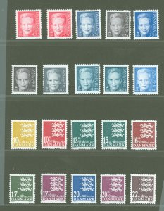 Denmark #1295-1313  Single (Complete Set) (Queen)