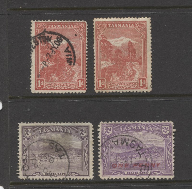 STAMP STATION PERTH Tasmania #87,88 and 117 Mint and used