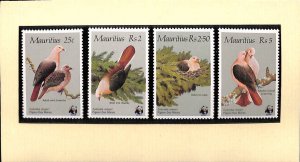 Mauritius WWF World Wild Fund for Nature MNH stamps birds pigeons