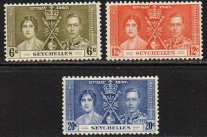 Seychelles Sc #122-124 MNH