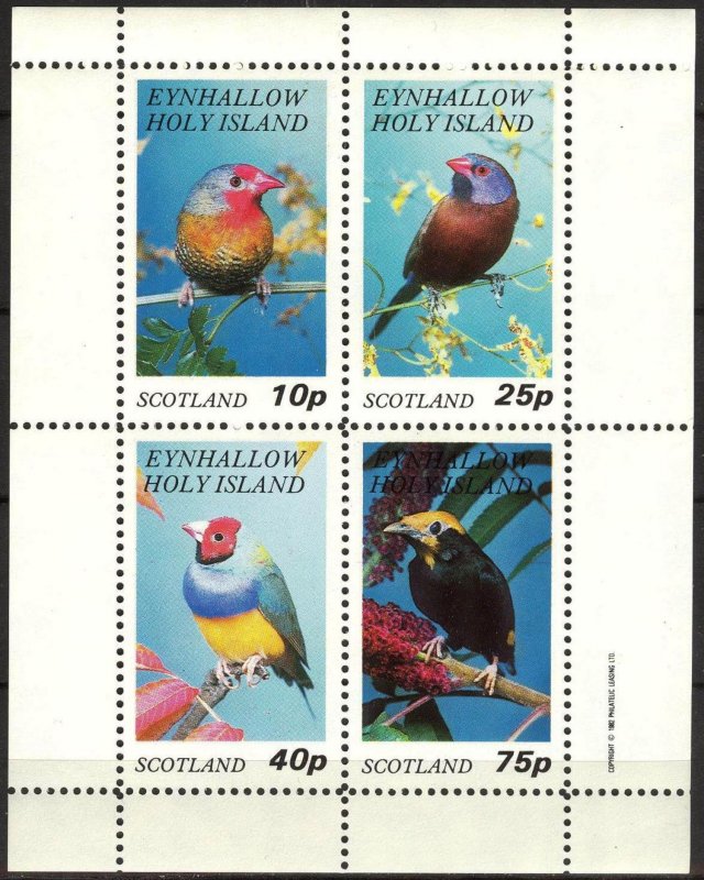 {E264} Eynhallow Scotland Birds (2) Sh.4 MNH Cinderella