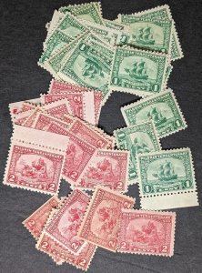 EDW1949SELL : USA 1920 Sc #548(19x), 549 (21x), Also 548 (3x), 549 (6x) Cat $276