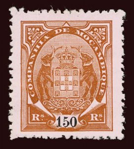 MOZAMBIQUE CO Scott #20d 1902 perf 12½ chalky paper unused HR, thin spot