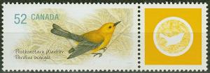 #2285a Canada MNH 52¢ Prothonotary Warbler 2008