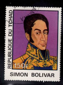 Chad TCHAD Scott 330 Used Simon Bolivar stamp