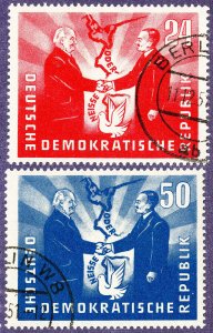 Germany DDR Stamps # 80-81 Used VF Scott Value $32.00