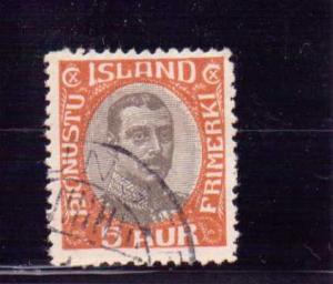 Iceland  Scott#  O42  Used