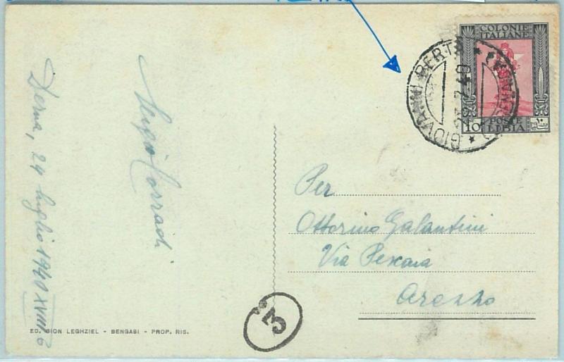 67873 - LIBYA  - POSTAL HISTORY -  POSTMARK from GIOVANNI BERTA Al Qubbah 1940