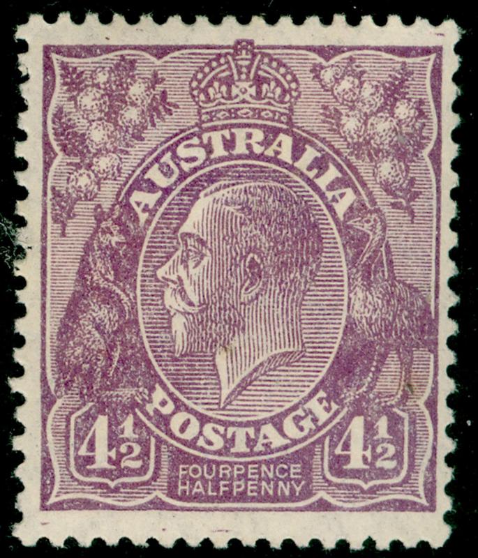 AUSTRALIA SG103, 4½d violet, M MINT. Cat £70.