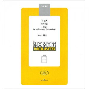 Scott/Prinz Pre-Cut Strips 265mm Long Stamp Mounts 265x215 #1076 Black