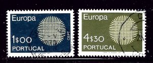 Portugal 1060 and 1062 Used 1970 Europa