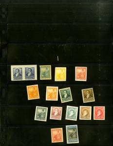 Argentina Early Collection of 16 Stamp Proofs