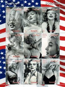 Somalia 2002 MARILYN MONROE Sheet (9) Perforated Mint (NH)