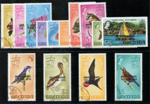 Grenada 1974 QEII Independence set complete very fine used. SG 594-607.