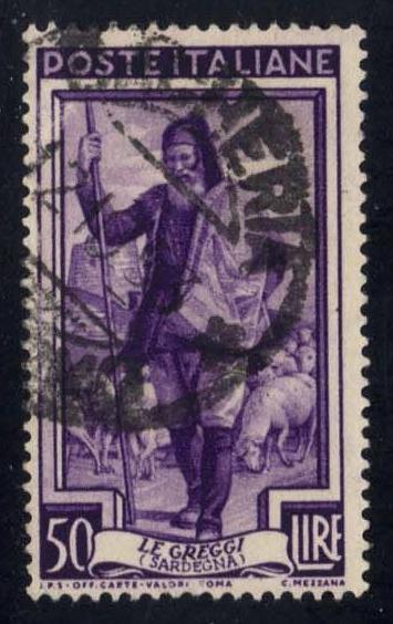 Italy #562 Shepherd and Flock, used (0.25)