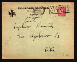 Italy 1938 Cover / Revenue Used As Postage  - Z17885