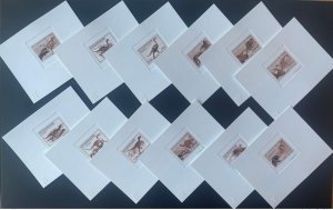 Mozambique 2007 Artist's Proof Mi. 2964 - 2975 Dinosaurs Reptiles BROWN