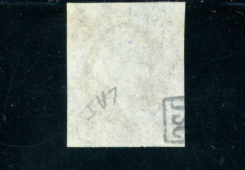 Scott 1d Used VF US 1847 Franklin With Blue Cancel