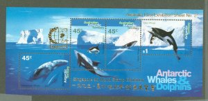 Australian Antarctic Territory #L97B  Souvenir Sheet (Wildlife)