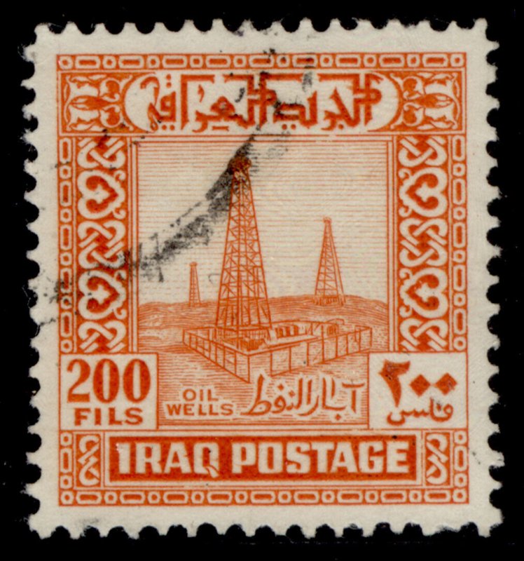 IRAQ SG227, 200f red-orange, FINE USED.