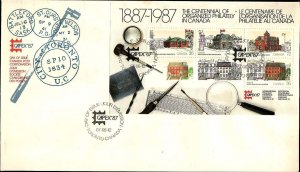 Canada-Sc#1125a-stamps on FDC-Capex '87-1987-