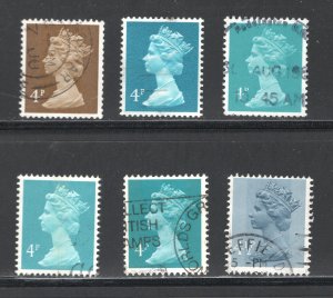 Great Britain #MH41-2, MH44-5, MN47, MH49    VF, Used, CV $5.35 ..... 2480854