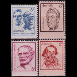 AUSTRALIA 1970 - Scott# 454-7 Famous Persons Set of 4 LH