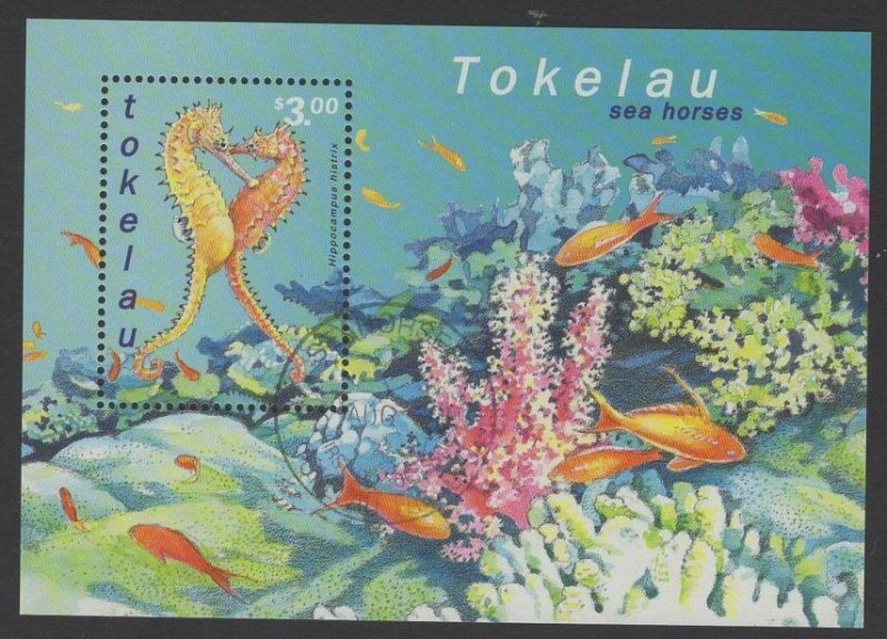 TOKELAU ISLANDS SGMS324 2001 SEAHORSES FINE USED