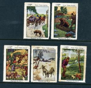 Wentz Complete 'Reynard the Fox' Set of 5 Large Cinderella POSTER STAMPS (#W10)