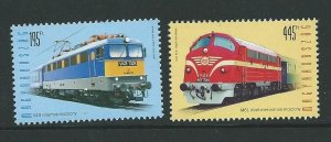 HUNGARY 2013 LOCOMOTIVES MNH